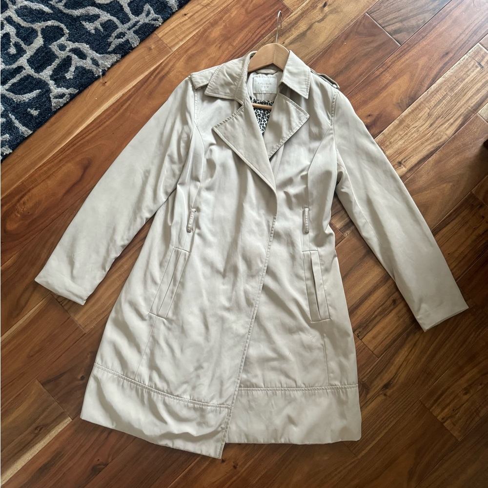Zara khaki trench coat